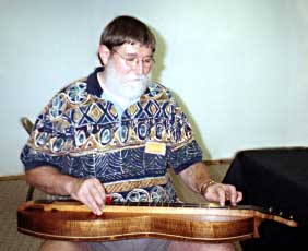 Neal Walters with his Curly Koa Dream Dulcimer